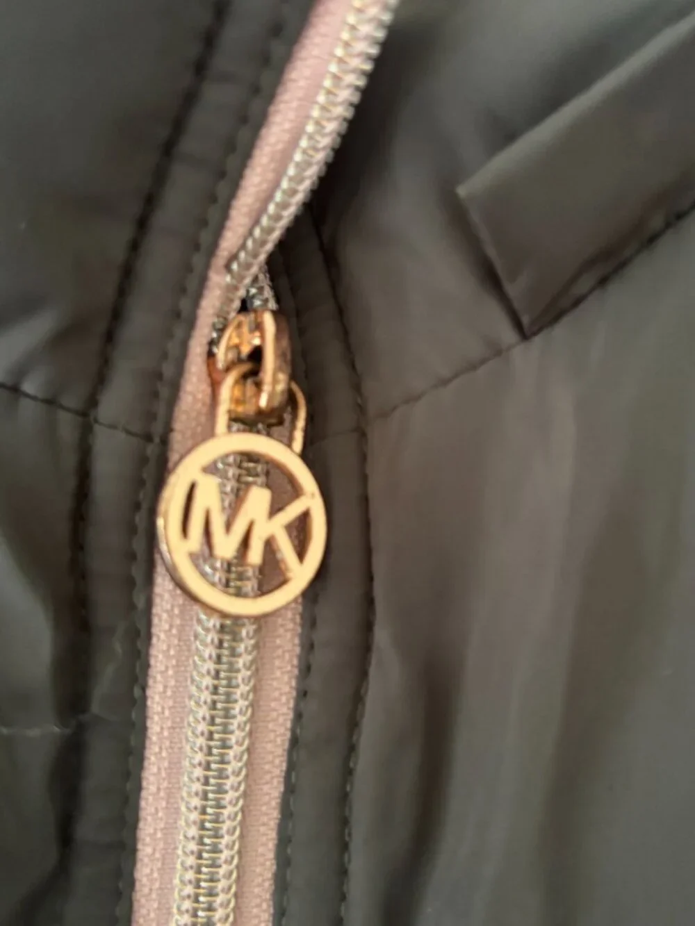 MICHAEL Kors Parka Girls Size 10-12 Olive Green with Pink accents